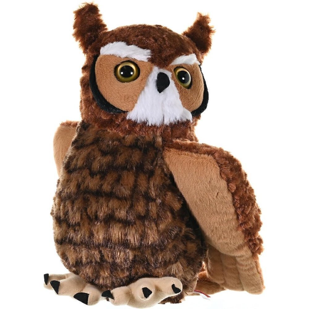12 Inches Great  Horned Owl Plush Stuffed Animal Toy for Kids